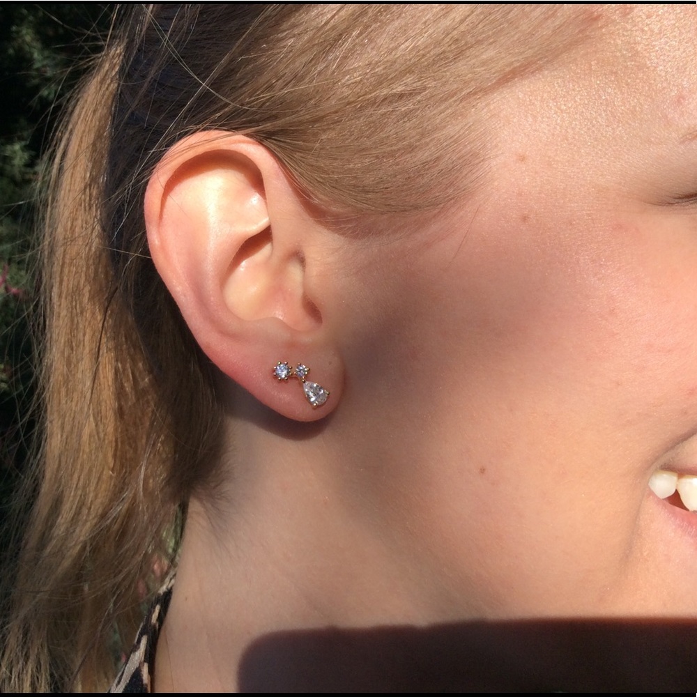 ๐3/$15 SALE. NIP EARCUFF PIERCED EARRING SET - Picture 3 of 8